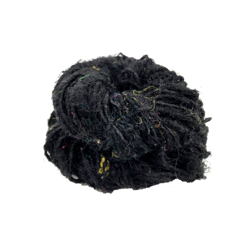 Lux Adventure Recycled Silk Yarn in Vibrant Teal and Purple