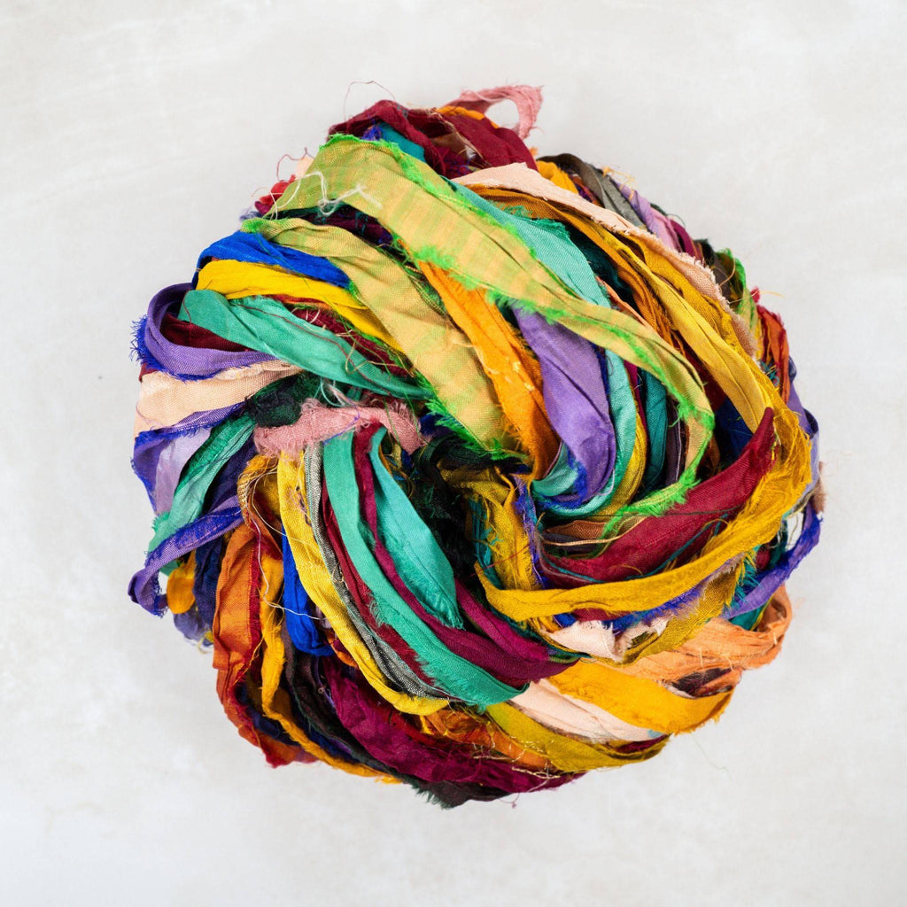 At the Bahamas Multi-Color Sari Silk Ribbon Yarn