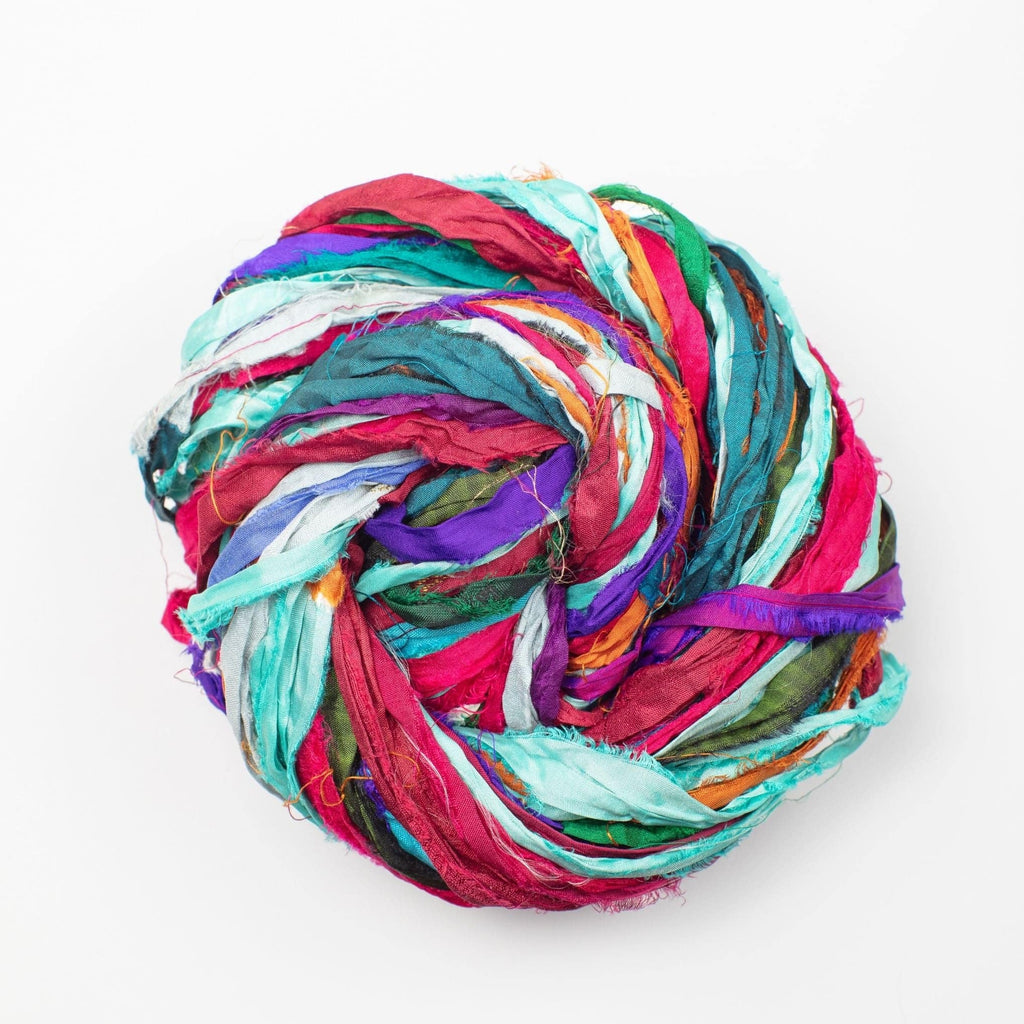 At the Bahamas Multi-Color Sari Silk Ribbon Yarn