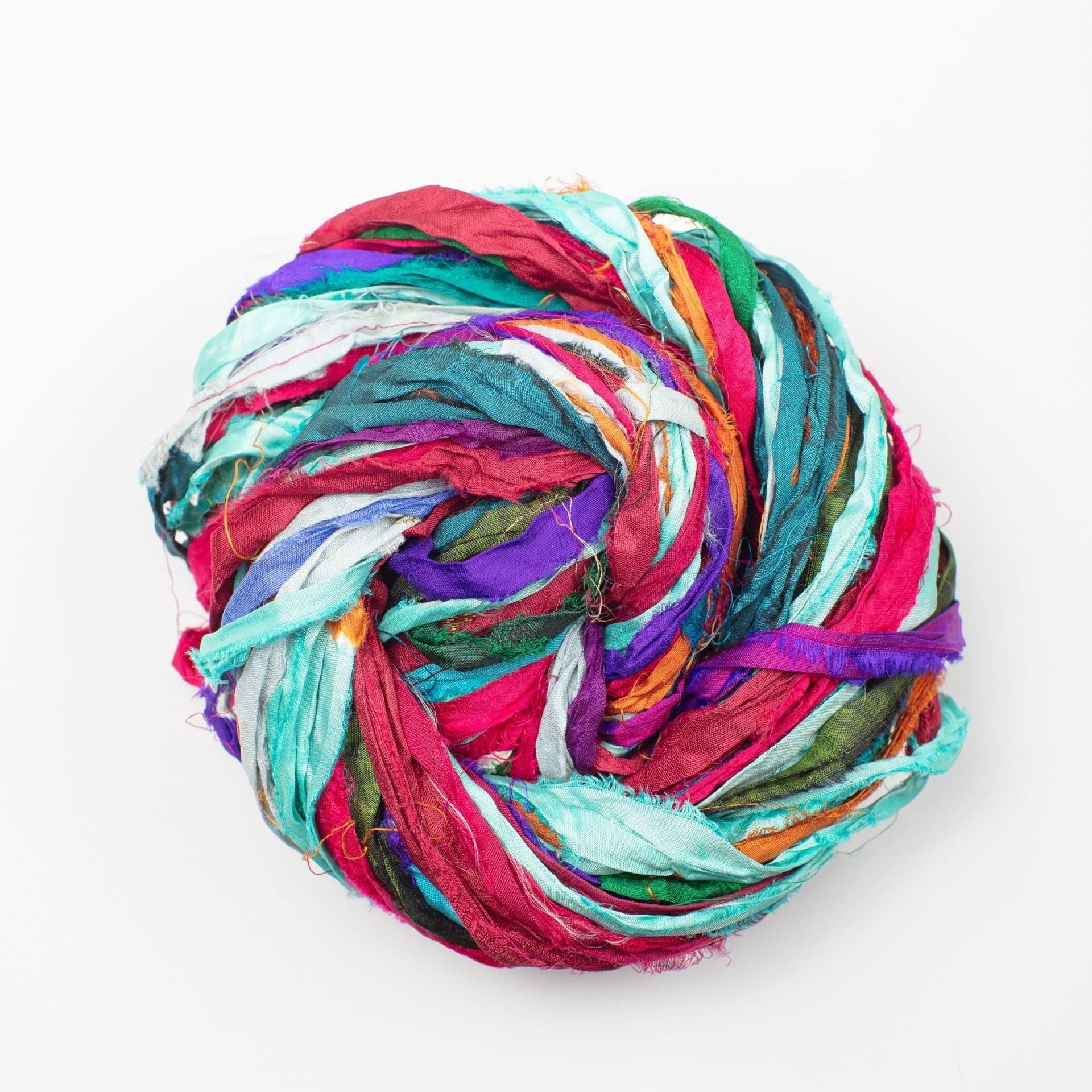 At the Bahamas Multi-Color Sari Silk Ribbon Yarn