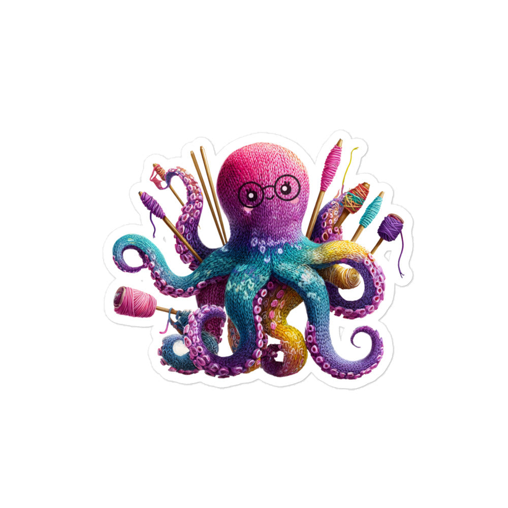 Yarnctopus Sticker for Crafters – Quirky Craftcore Laptop Decal