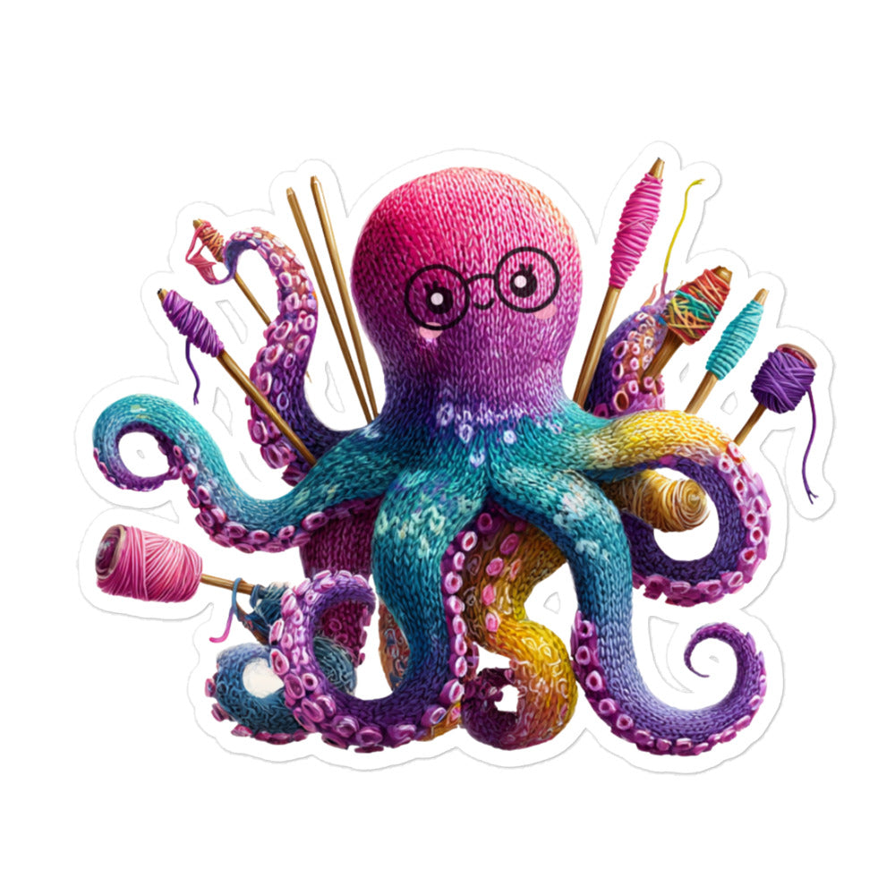 Yarnctopus Sticker for Crafters – Quirky Craftcore Laptop Decal