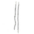 Oxidised silver anklets featuring elegant black beads