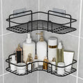 Triangular Wall-Mounted Storage Shelf with Hanging Basket