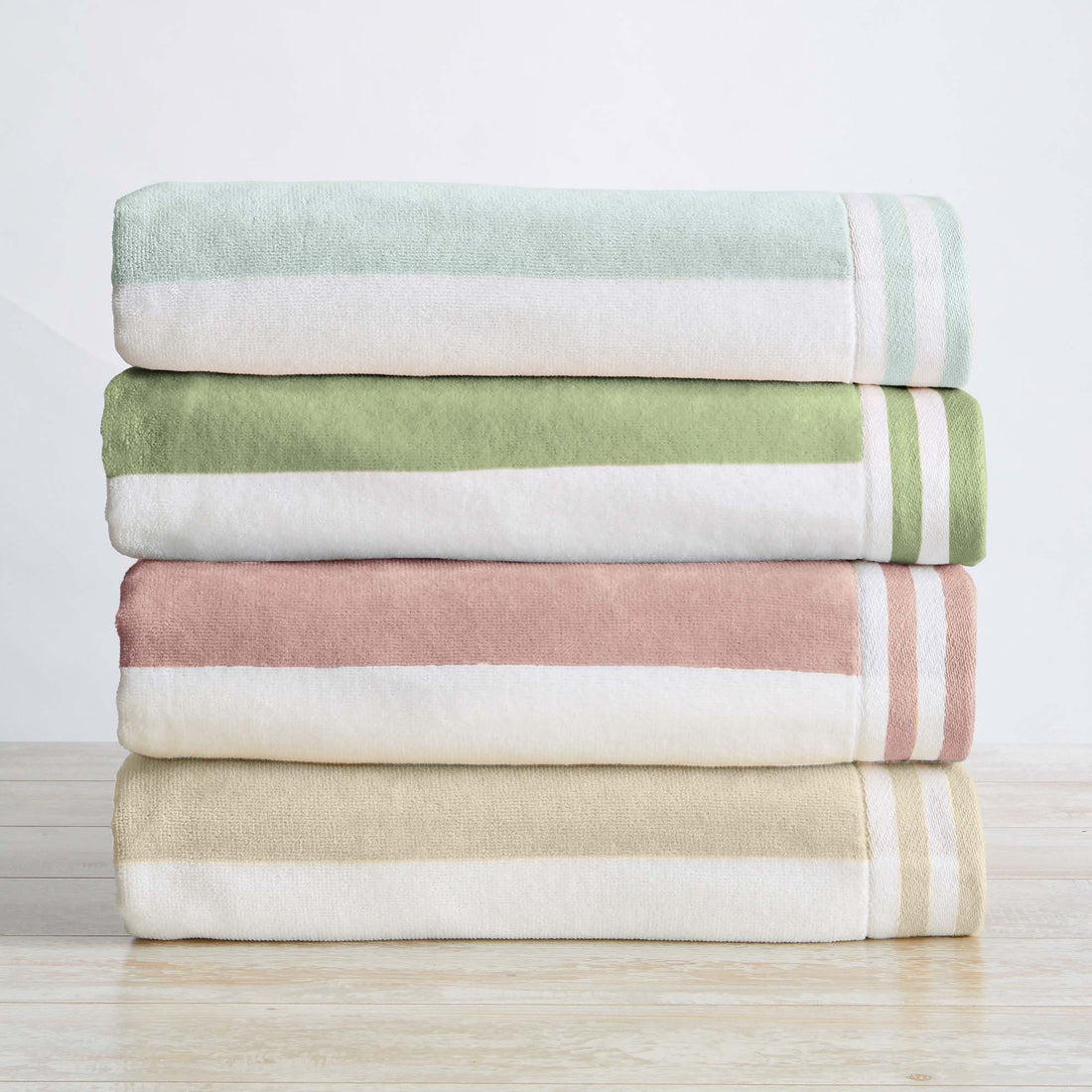 Striped Cabana Beach Towel 100% Cotton Ultra-Soft Pool Towel