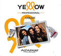 Yellow by Alfaparf permanent hair coloring cream bottle with Argan Oil and Aloetrix formula