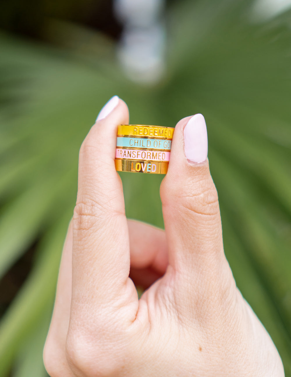 Yellow Enamel Redeemed Ring Inspirational Faith Jewelry - Image 3