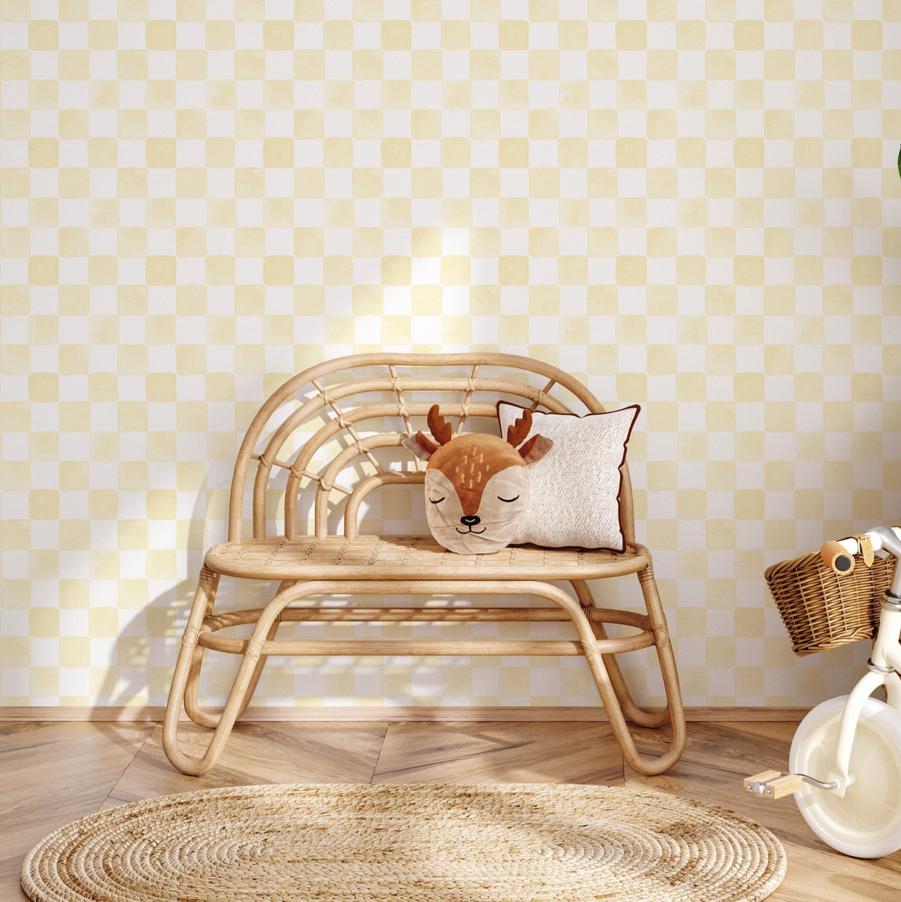 Tuck Geometric Wallpaper, Scandi Nursery Decor