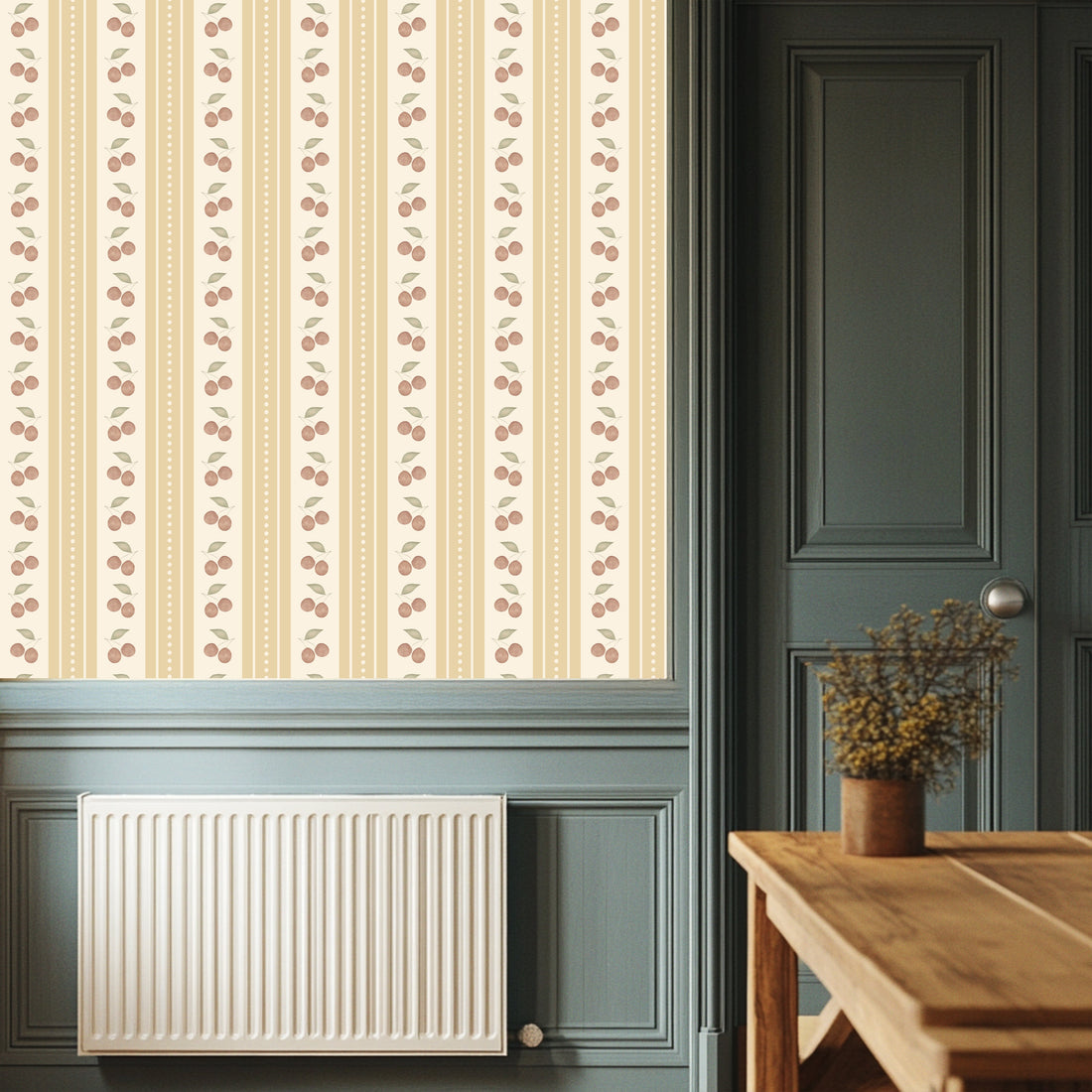 Arista Peel and Stick Wallpaper – Blush Pink, Cream & Sage Green