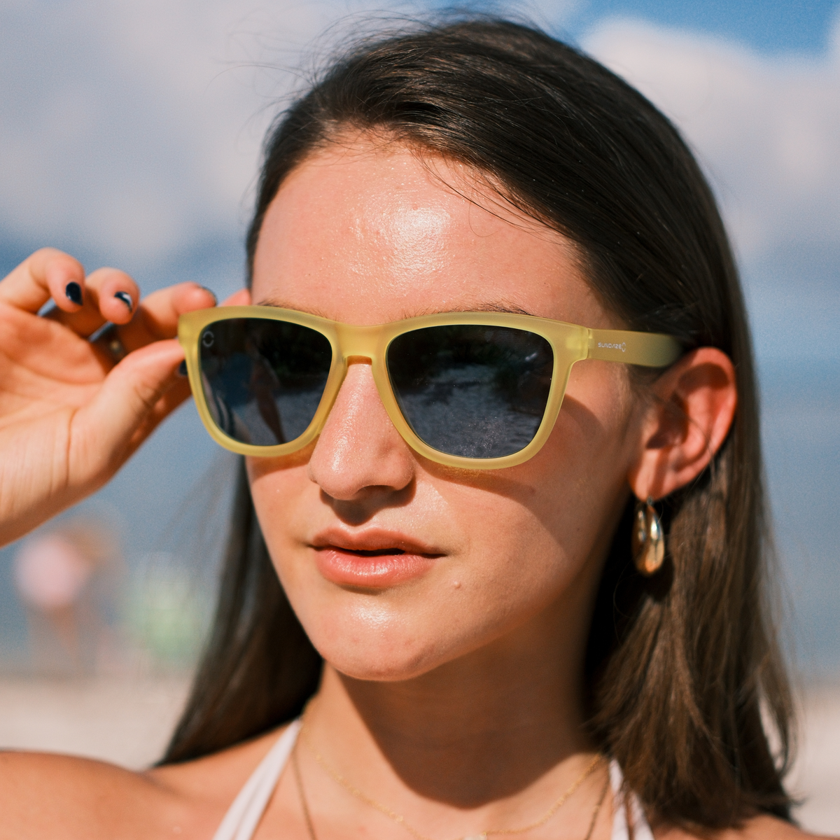 Yellow Bird Sunglasses with Dark Grey Polarized Lenses - Image 9