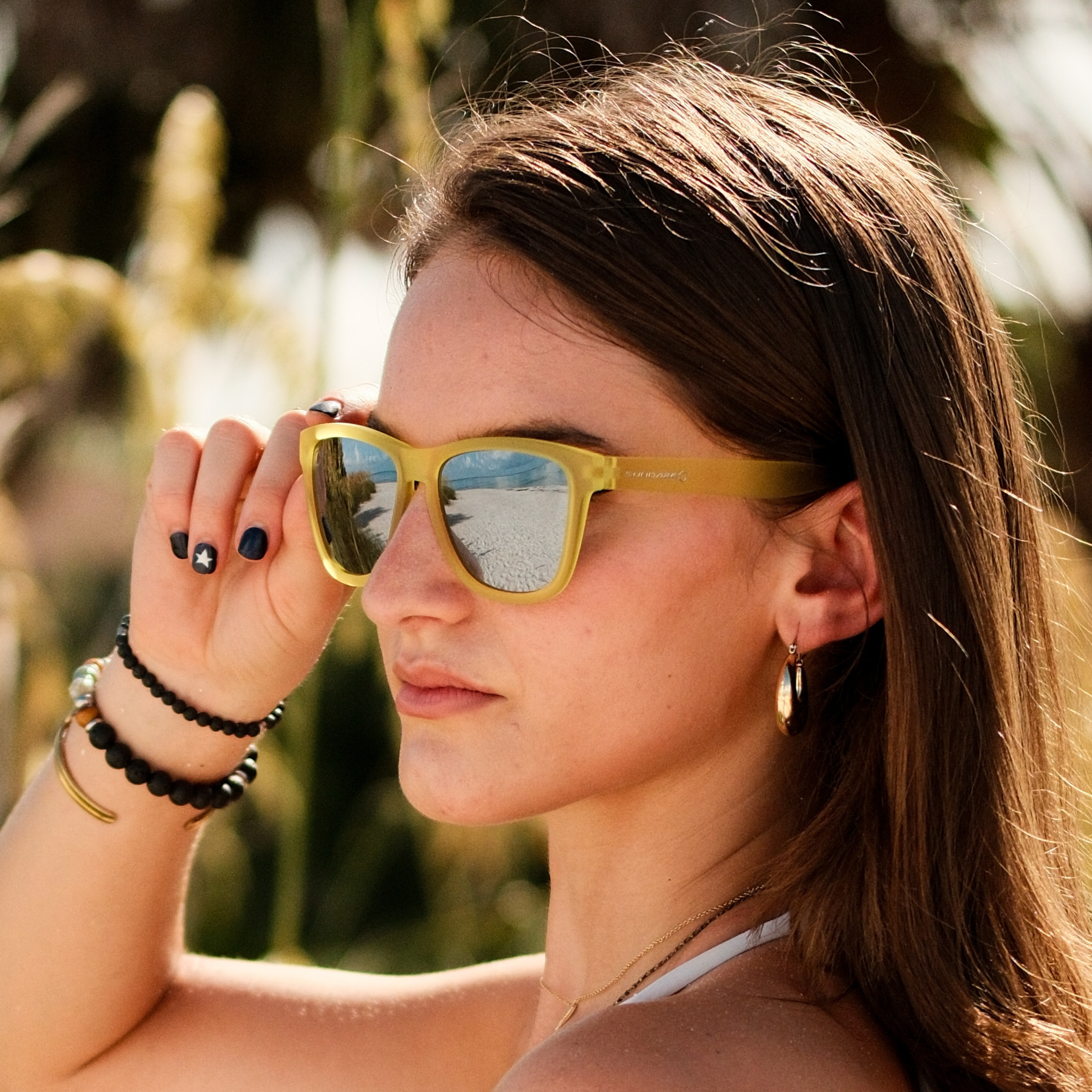 Yellow Bird Sunglasses with Dark Grey Polarized Lenses - Image 3