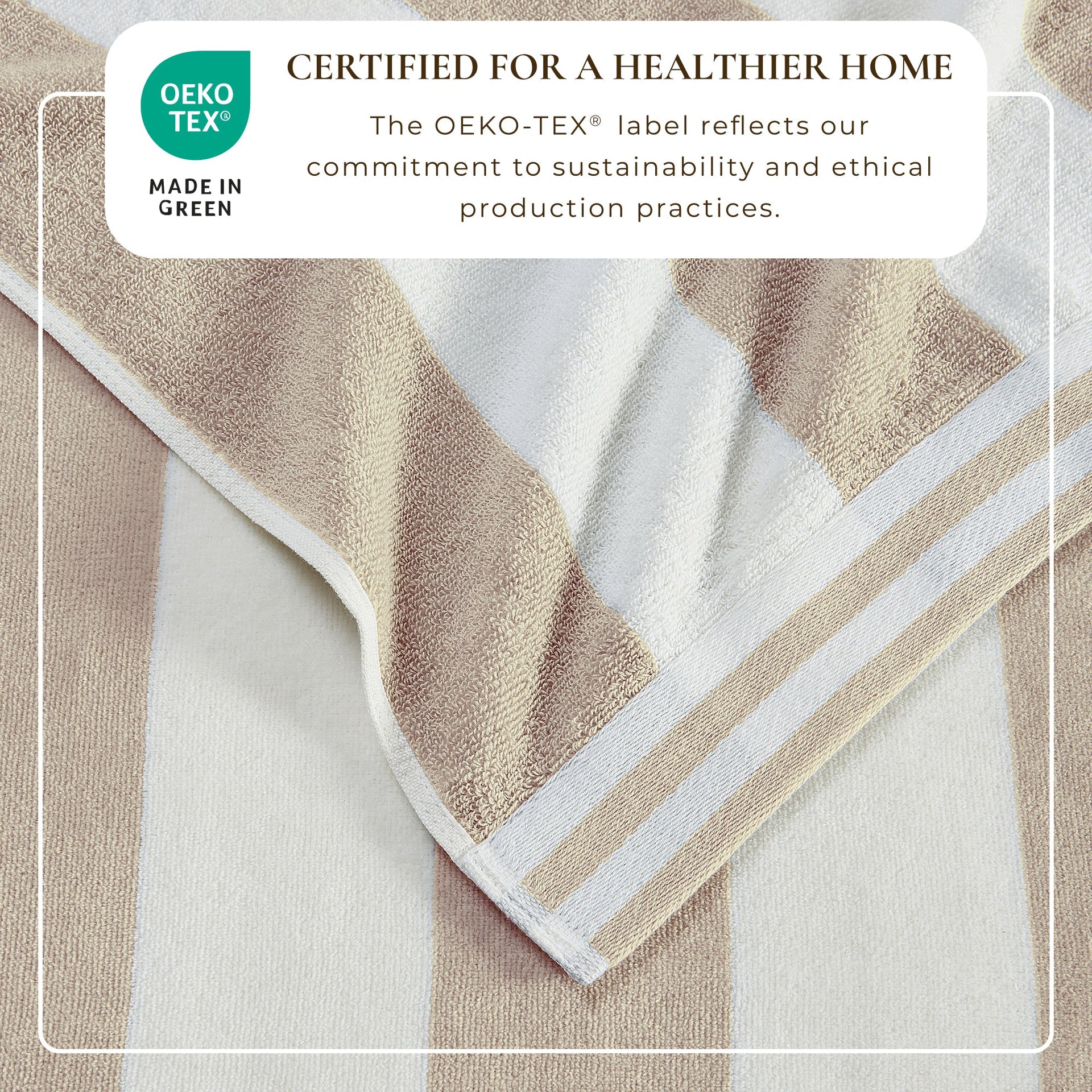 Striped Cabana Beach Towel 100% Cotton Ultra-Soft Pool Towel - Image 14