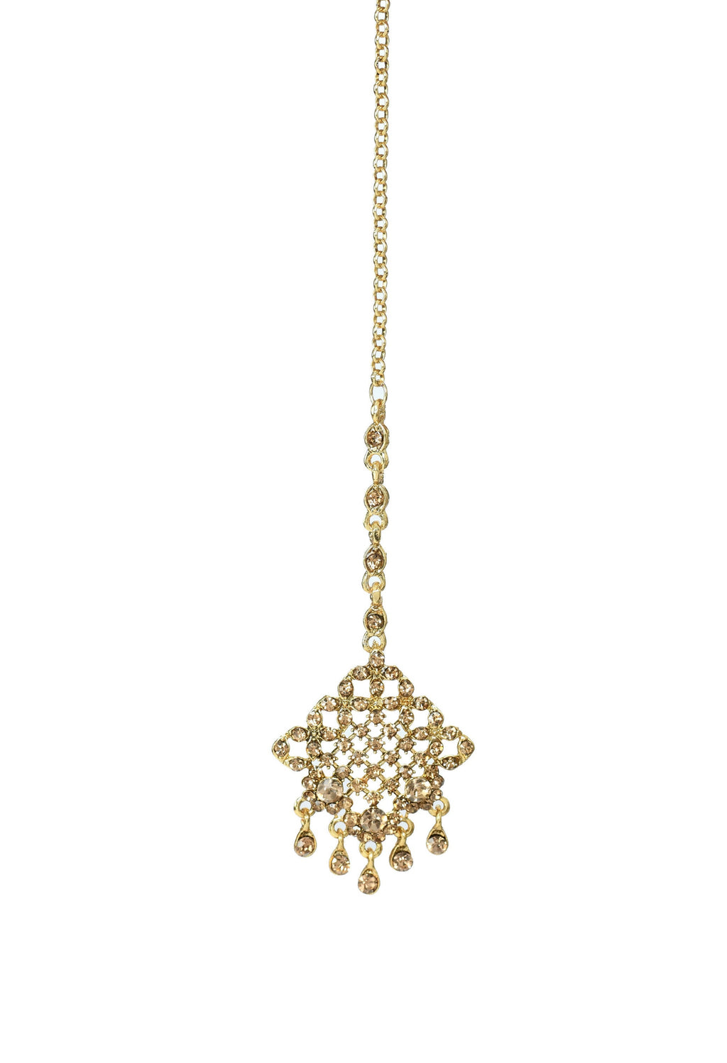 Traditional Rajwadi Golden Choker Necklace Set with White Detail
