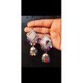 Muskan Mirror Work Multi Color Beads Ethnic Smart Earrings