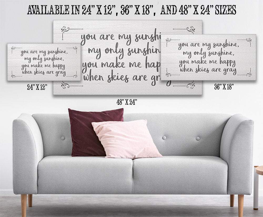 You Are My Sunshine White Canvas Wall Art for Nursery Decor - Image 7