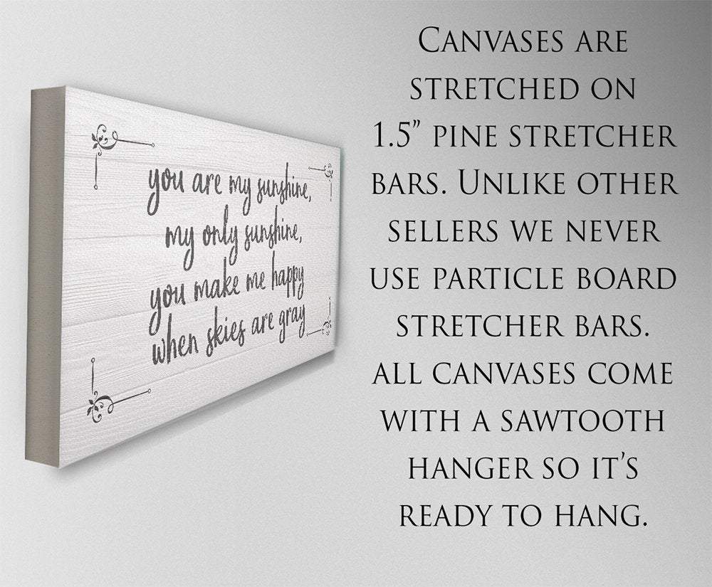 You Are My Sunshine White Canvas Wall Art for Nursery Decor - Image 8