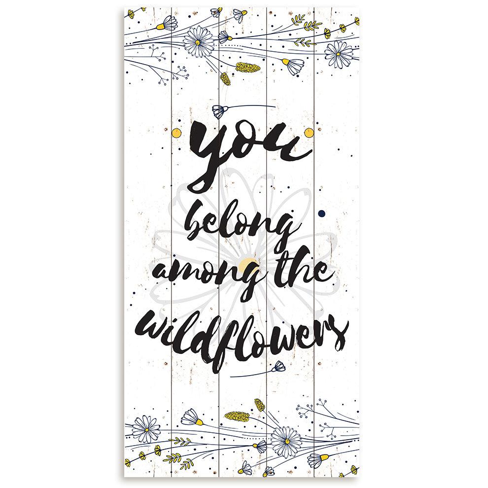 You Belong Among The Wildflowers Large Canvas Wall Art Decor