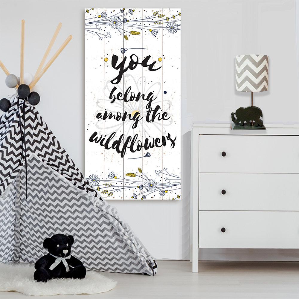 You Belong Among The Wildflowers Large Canvas Wall Art Decor