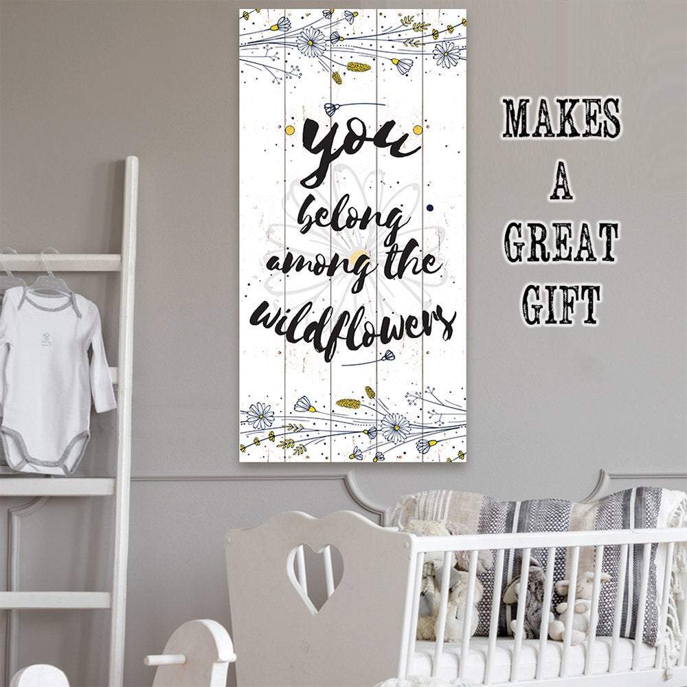 You Belong Among The Wildflowers Large Canvas Wall Art Decor