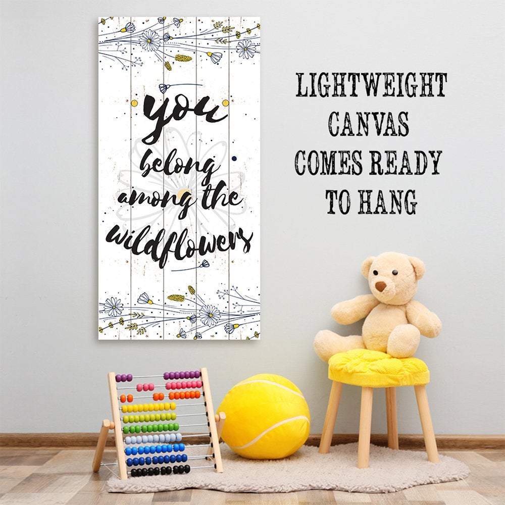 You Belong Among The Wildflowers Large Canvas Wall Art Decor