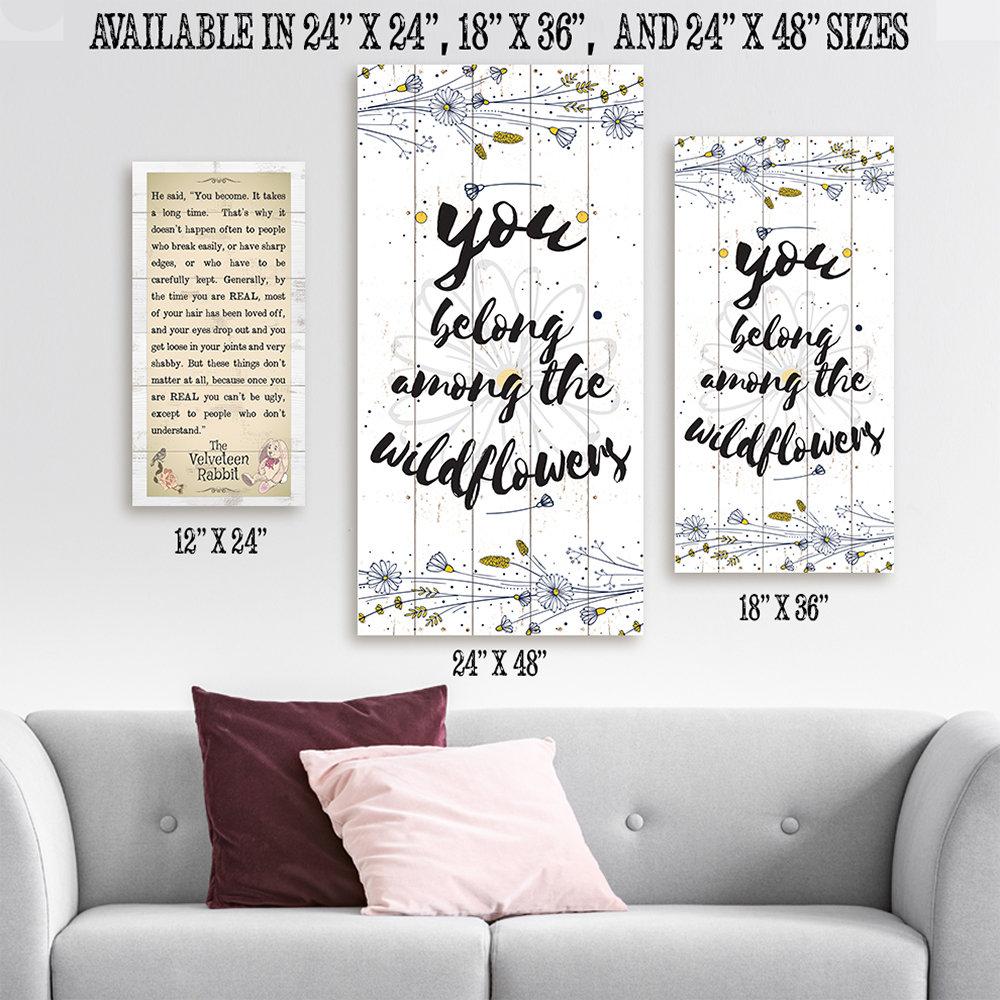 You Belong Among The Wildflowers Large Canvas Wall Art Decor