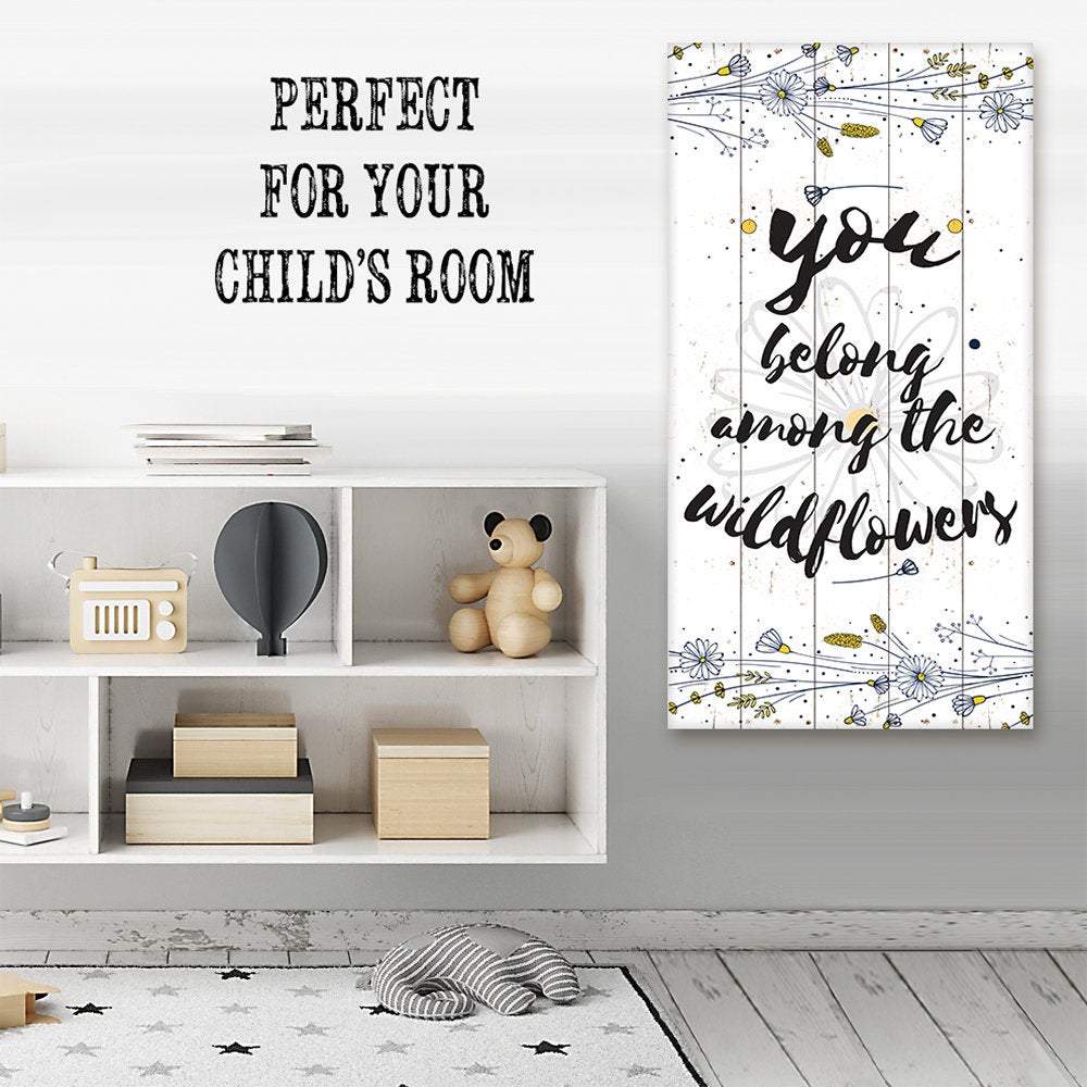 You Belong Among The Wildflowers Large Canvas Wall Art Decor