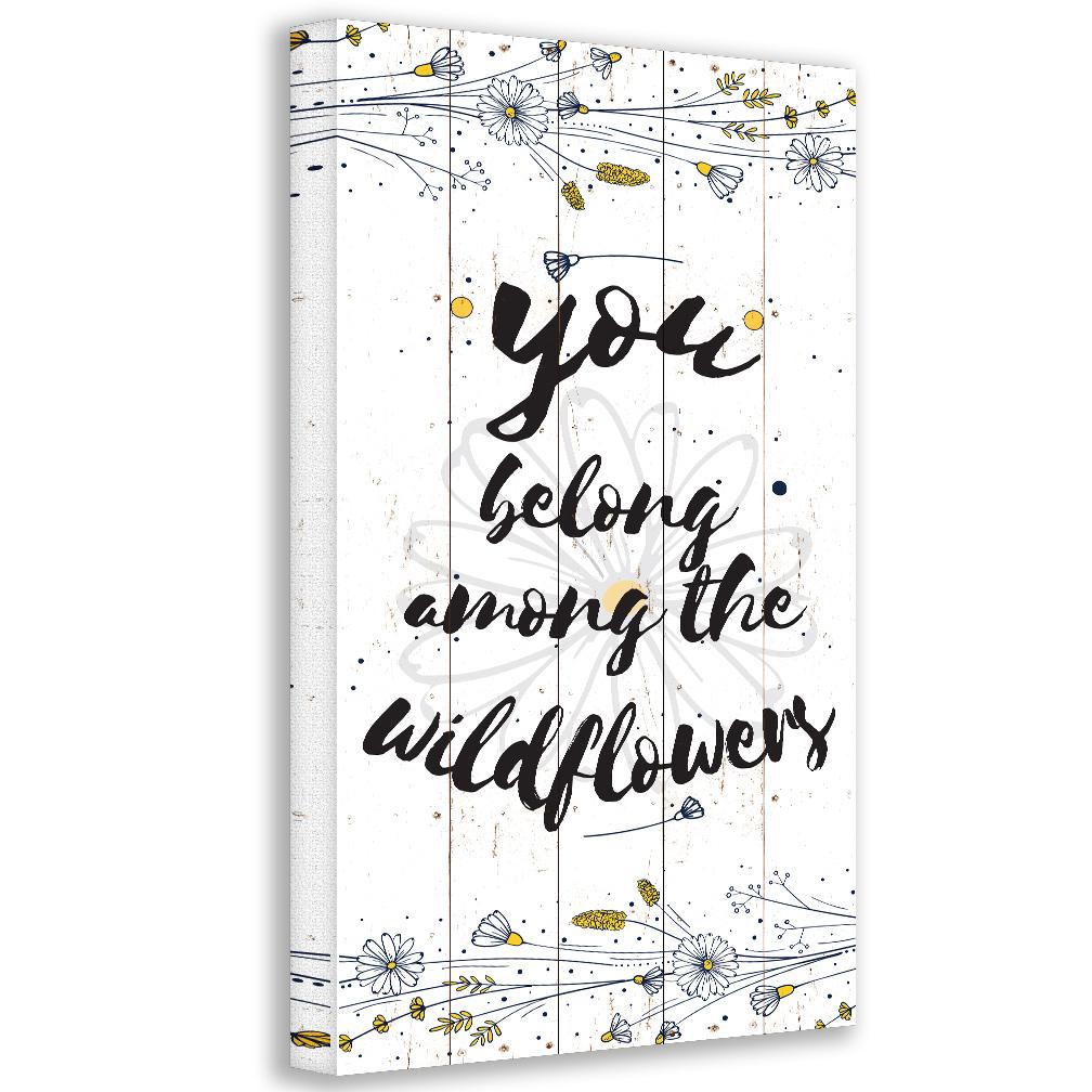 You Belong Among The Wildflowers Large Canvas Wall Art Decor
