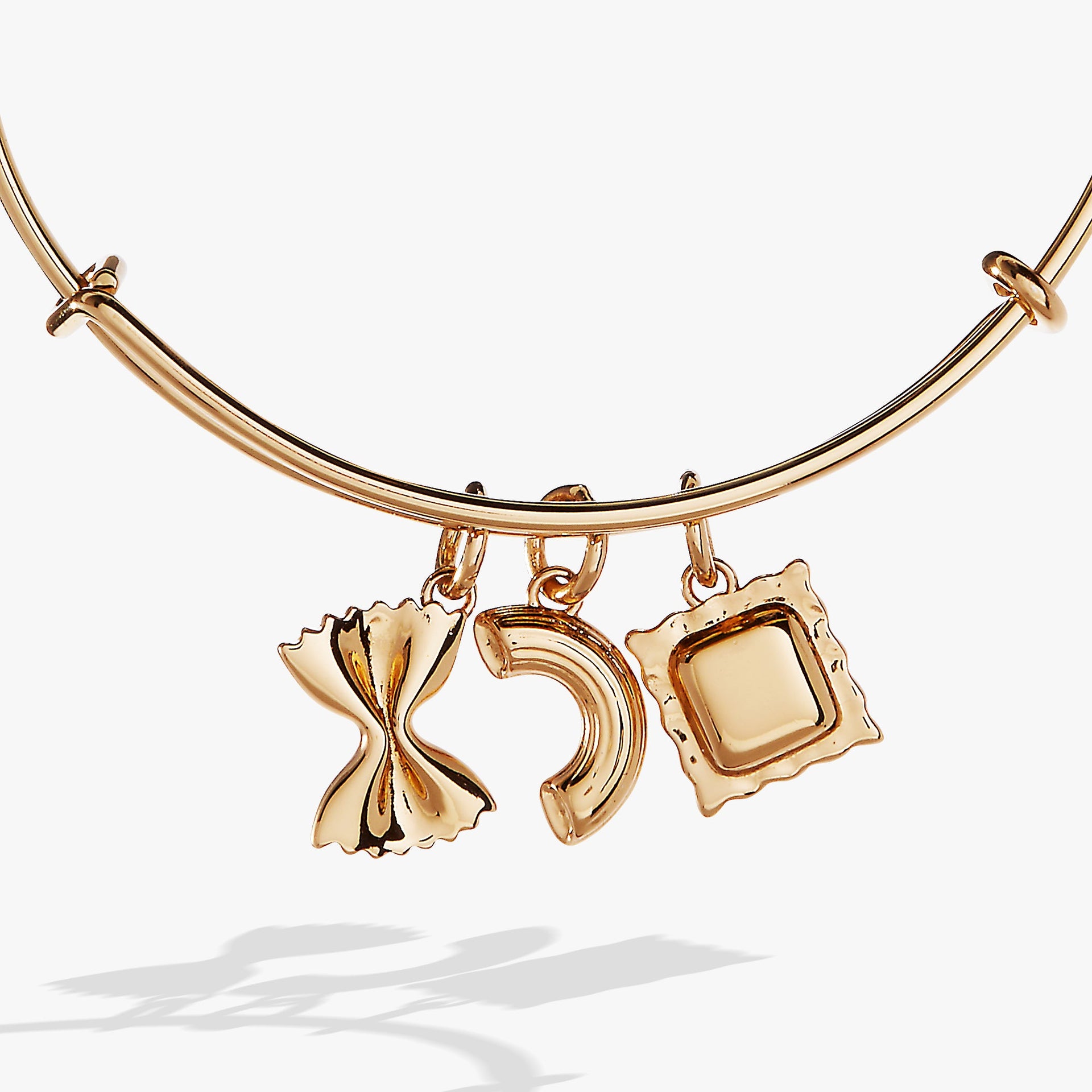 Whimsical Pasta Multi Charm Expandable Bangle Bracelet