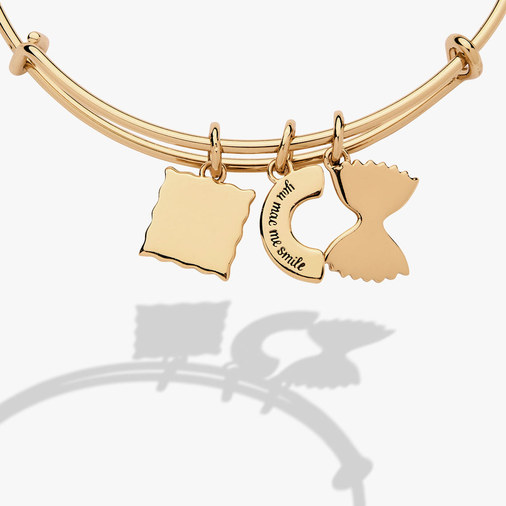 Whimsical Pasta Multi Charm Expandable Bangle Bracelet