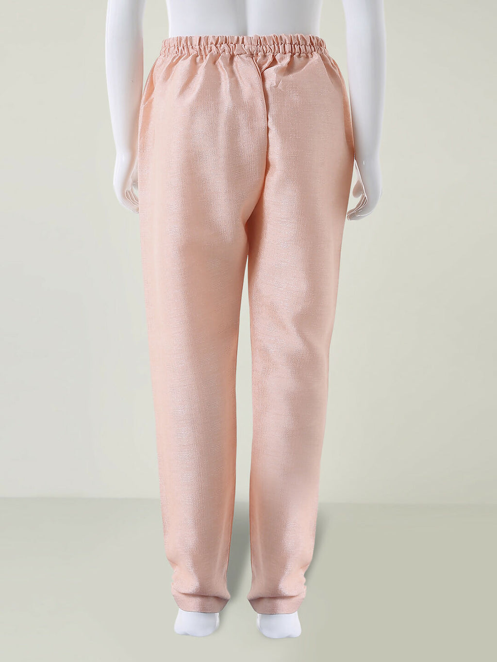 Boys' Traditional Peach Kurta Pyjama Set with Nehru Jacket
