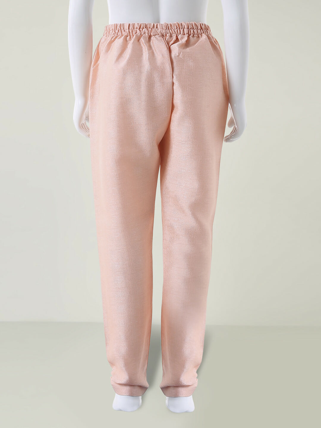 Boys' Traditional Peach Kurta Pyjama Set with Nehru Jacket