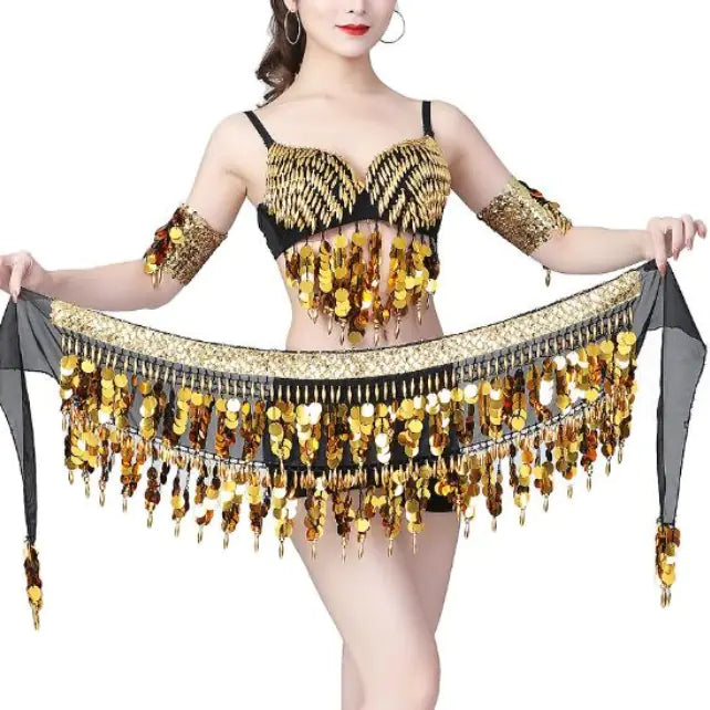 New Belly Dance Waist Chain with Sequin Tassels