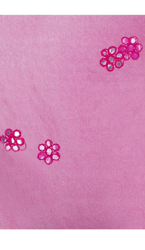 Pink Organza Gota Flower Dupatta for Traditional Outfits
