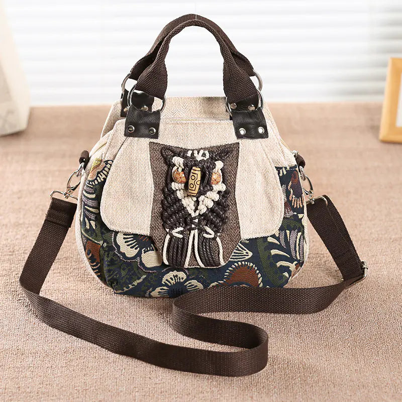 New Women's Handbag and Crossbody Bag with Owl Design