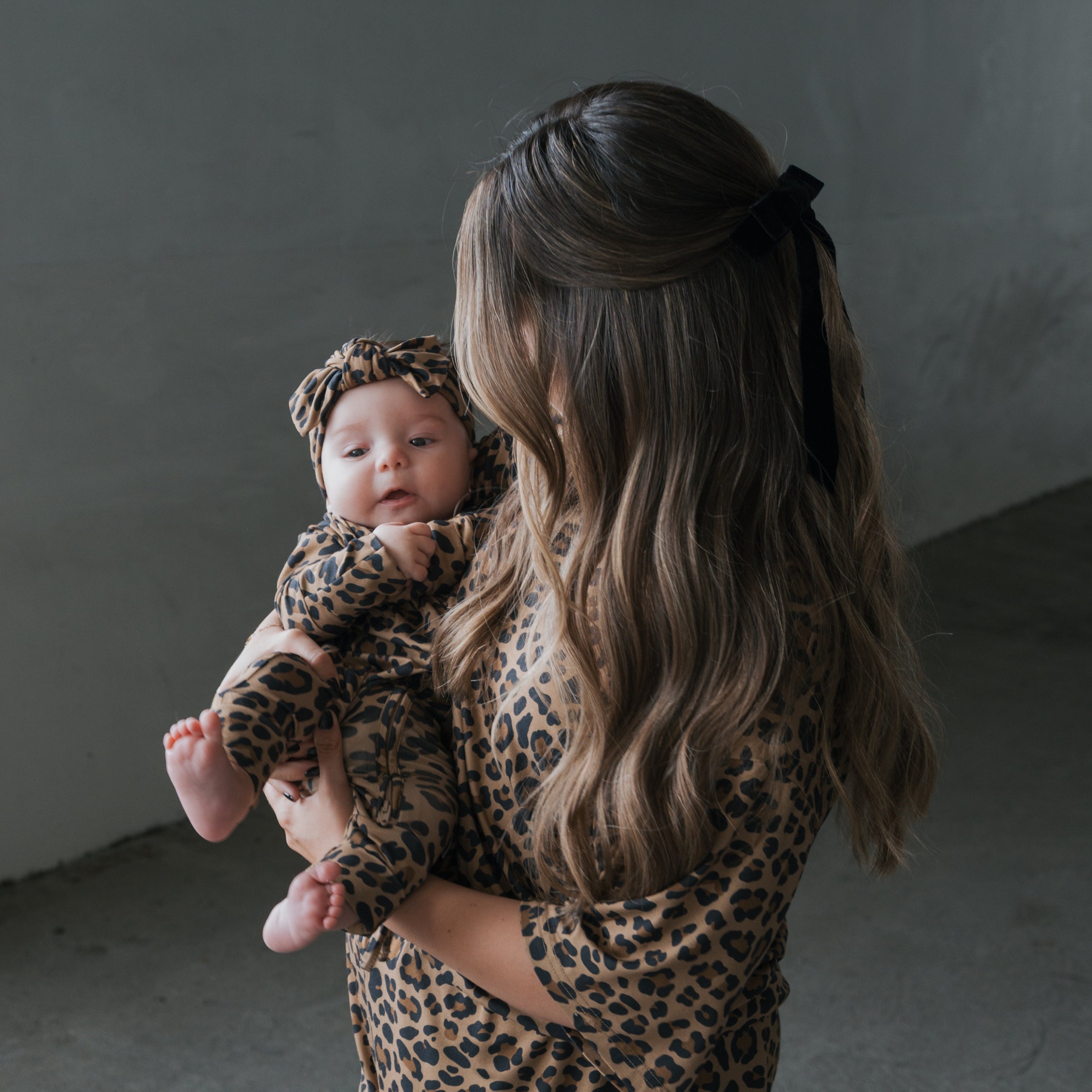 Unisex Leopard Print Bamboo Zip Pajamas for Kids