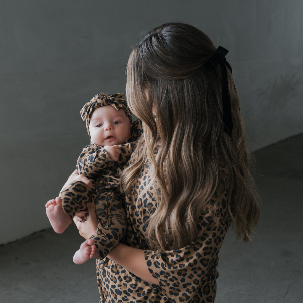 Women's Bamboo Short Set in Leopard Print - Relaxed Loungewear