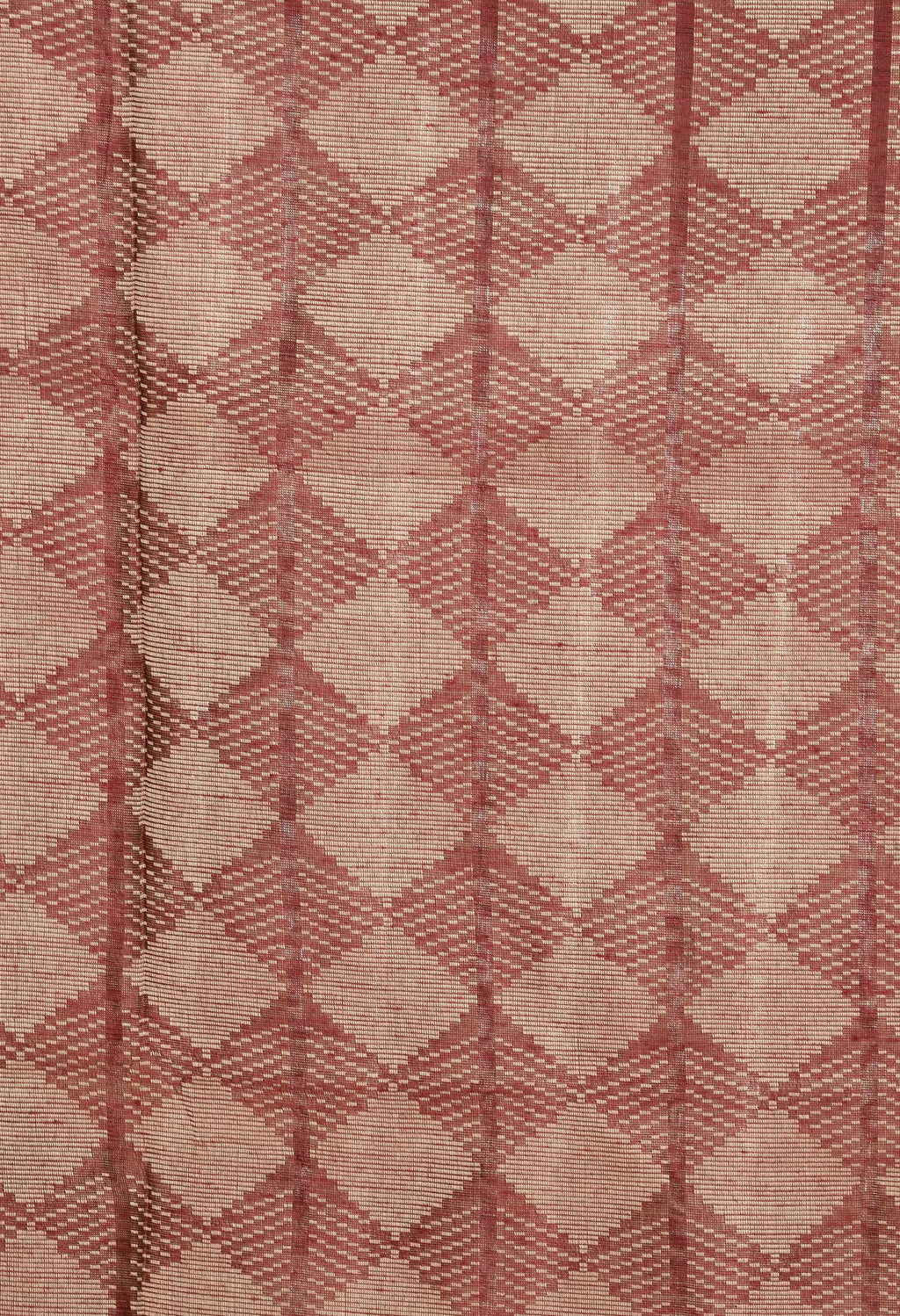 Maroon Handloom Cotton Dupatta - Traditional Ethnic Scarf