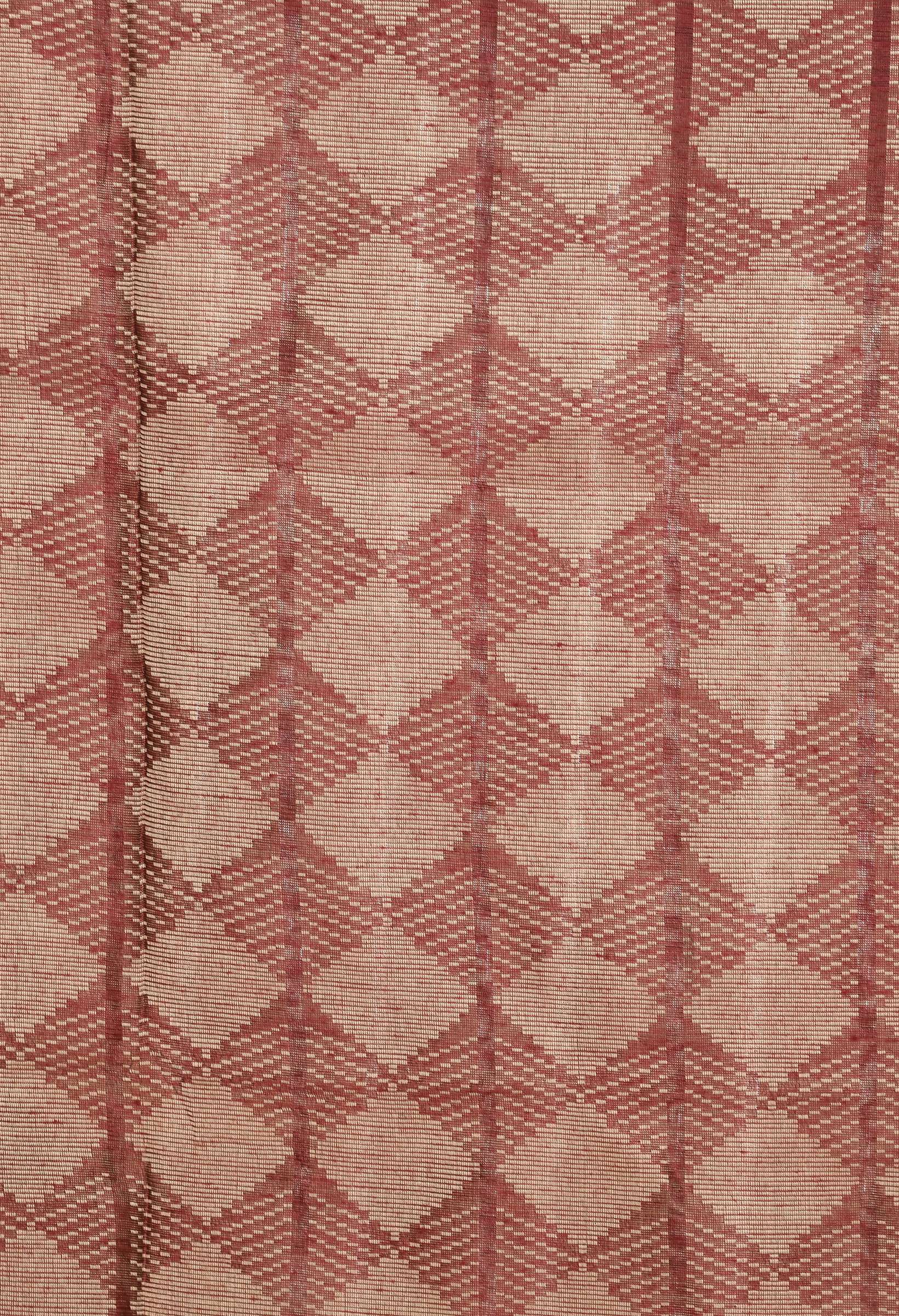 Maroon Handloom Cotton Dupatta - Traditional Ethnic Scarf