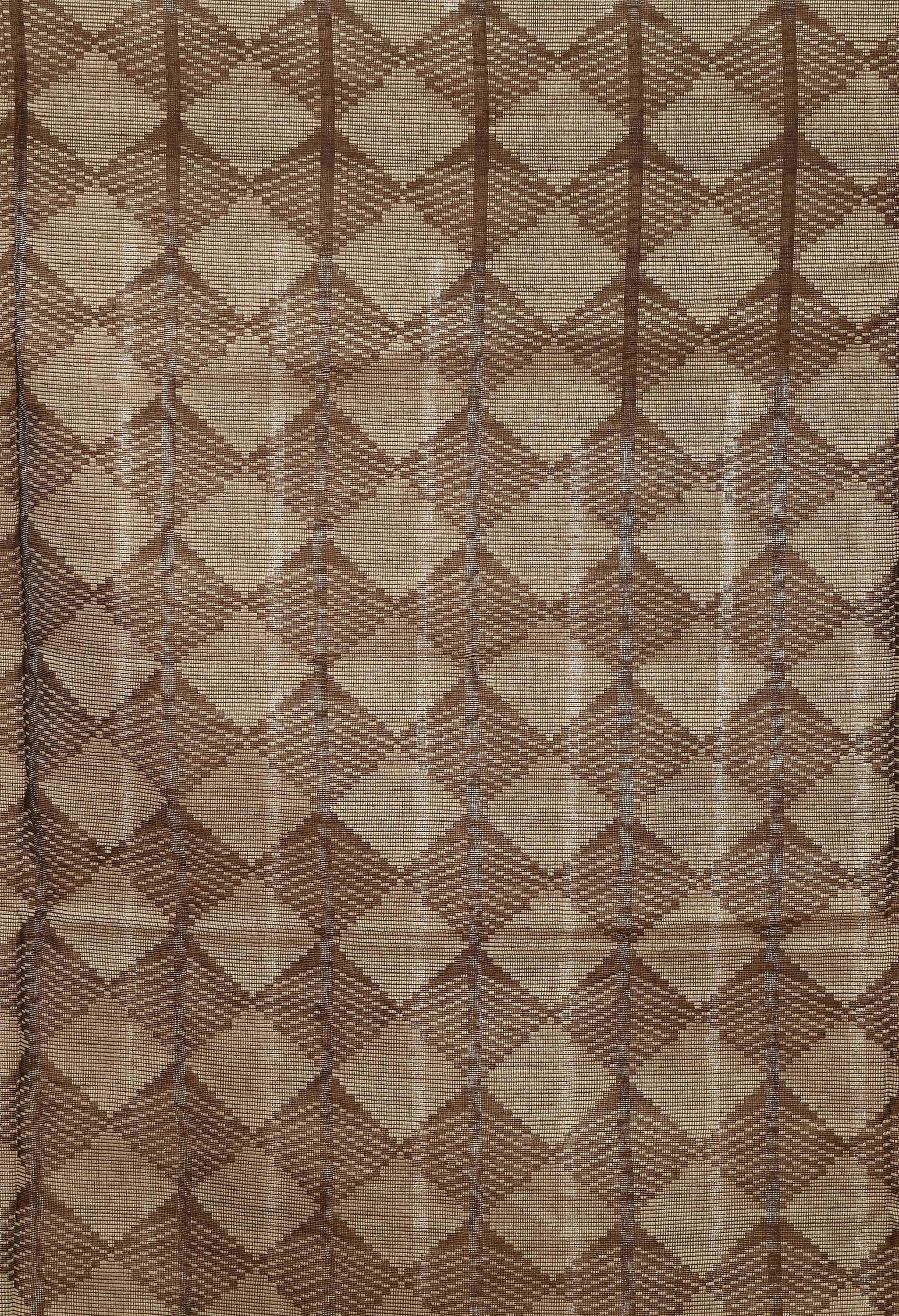 Handloom Cotton Dupatta in Coffee Color - Soft Breathable Wrap