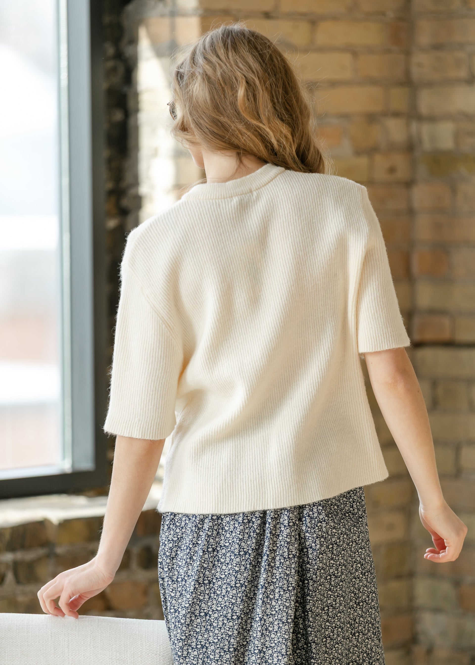 Zadie Short Sleeve Button Front Cardigan Lightweight Knit Top - Image 7