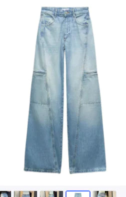 Women's Light Wash High-Waist Wide-Leg Denim Jeans - Image 7