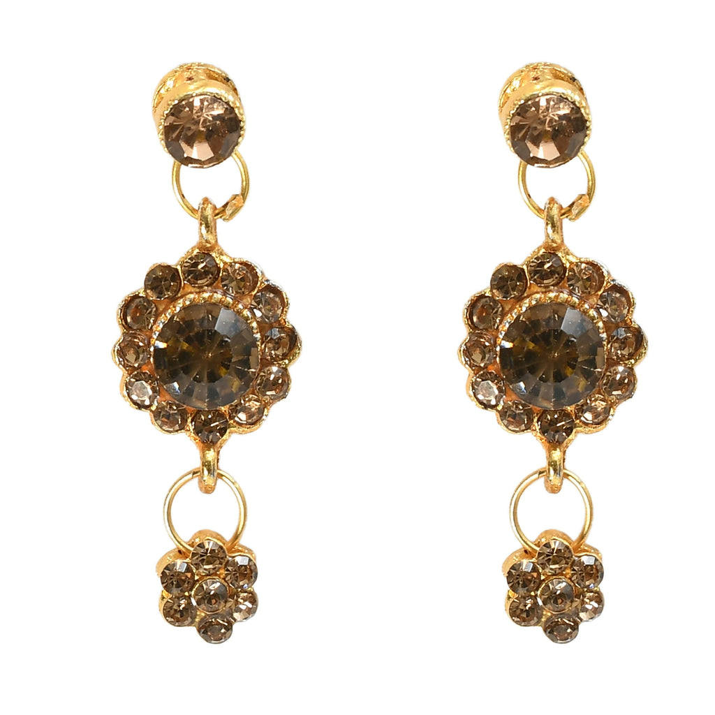 Golden Kamal Floral Stone Choker Necklace - Elegant Statement Jewelry