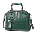 Crocodile Leather Backpack with Dual Straps