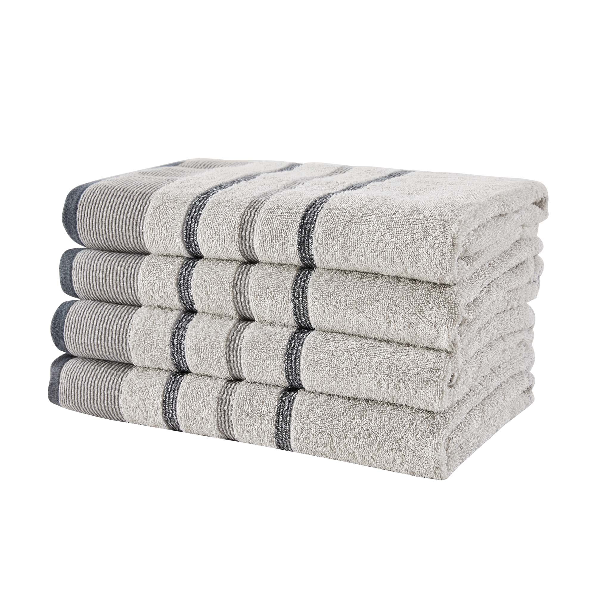 Decorative Cotton Stripe Bath Towel Set - Noelle Collection