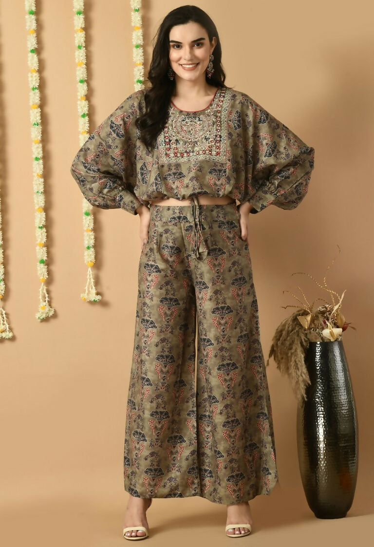 D.Green Maslin Kurta Set - Elegant 2-Piece Ethnic Wear