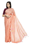 Beautiful peach Bhagalpuri saree with matching blouse piece for women
