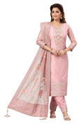 Beautiful Pink Chanderi 3-piece ethnic Kurta Set