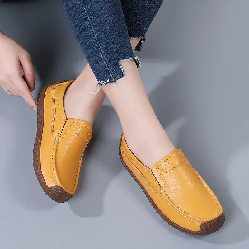 Women's Flat Leather Loafers