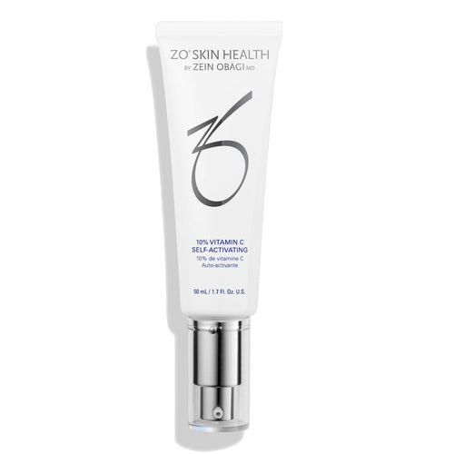 ZO Skin Health 10% Vitamin C Self-Activating white and silver bottle
