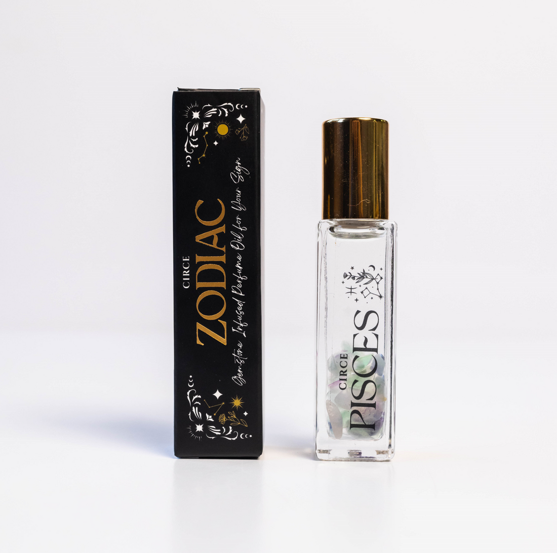 Zodiac Perfume Oil Collection with Infused Gemstones 12 Signs